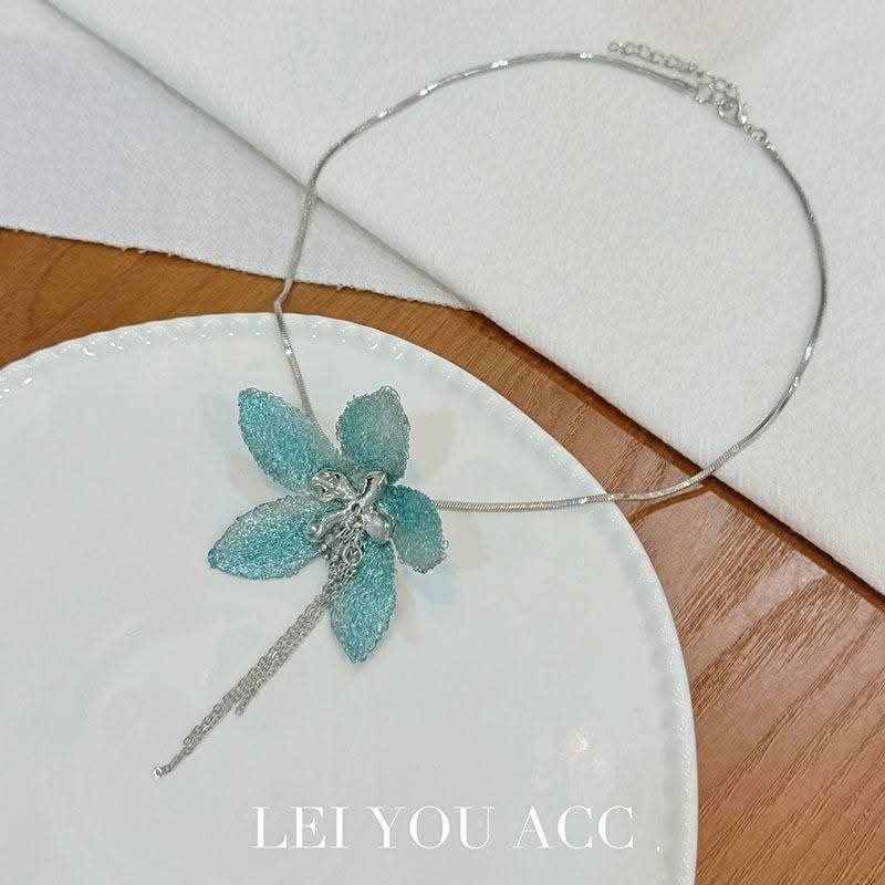 Vintage flower tassel choker Neckpiece ๐ป - Image 3