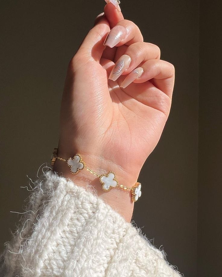 Four Leaf Bracelet – Stainless Steel | Black, White & Golden - Image 5